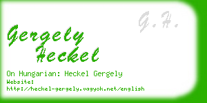 gergely heckel business card